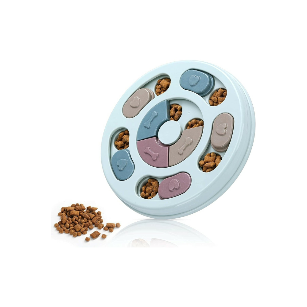 Köpek Oyuncağı Mama Bulmaca Yavaş Besleyici Köpek Gıda Dağıtıcı Yavaş Yeme Mavi
