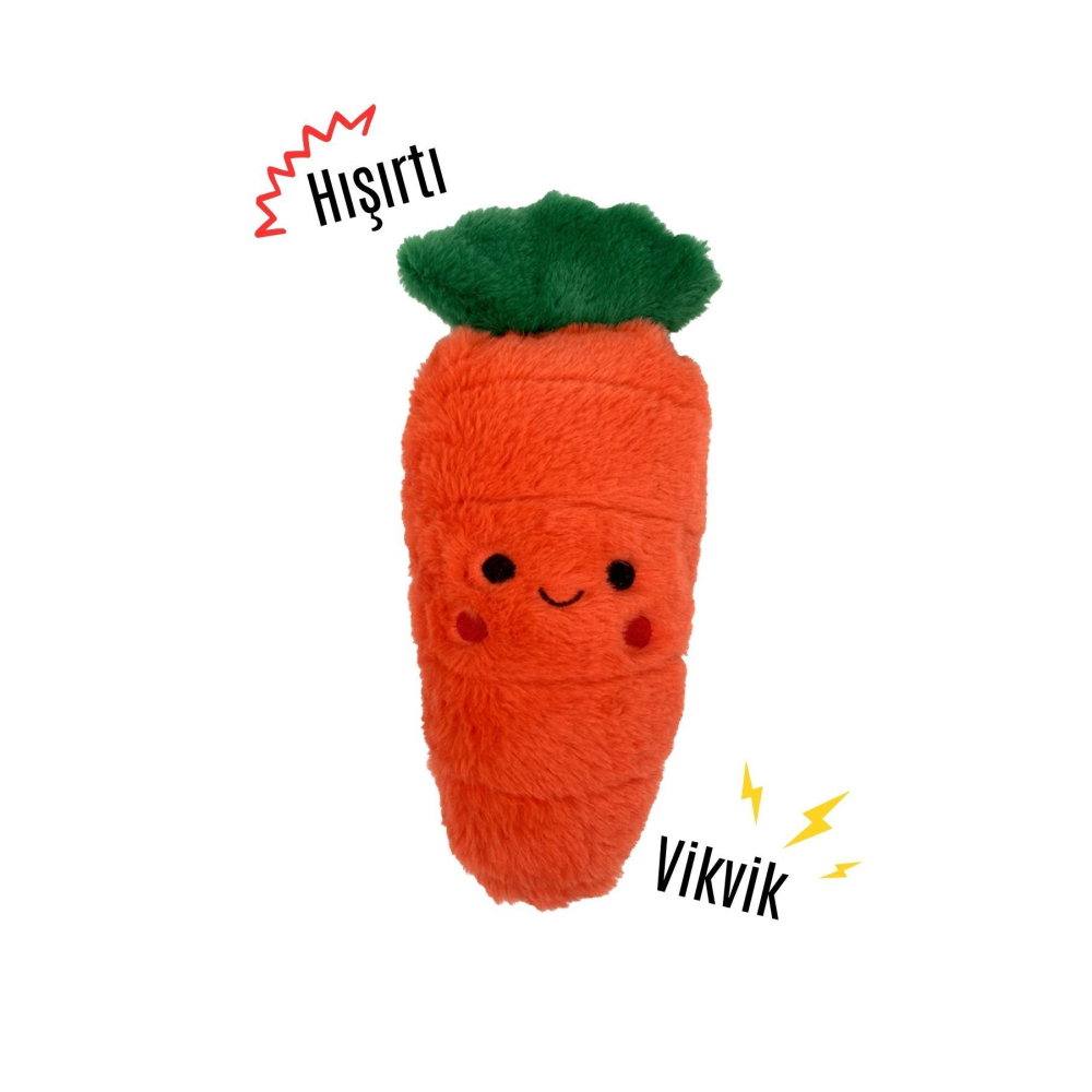 Tombik Havuç Köpek Oyuncağı Turuncu Renkli Ve Sesli Peluş Köpek Oyuncakları Köpek Uyku Arkadaşı