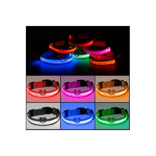 Led Işıklı Boyun Tasması Kedi Köpek Ayarlanabilir Boyun Tasması Yanıp Sönen