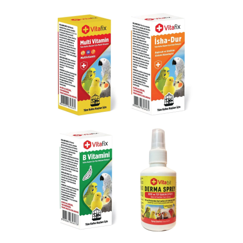 Set Ürün - Vitamin Seti - Tüm Kuş Türleri Için 4'lü Vitamin Seti - Tüm Kuş Türlerine Uygundur