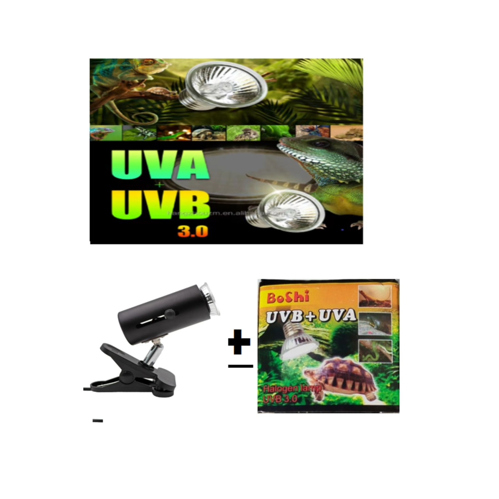 Mandallı Dimmer Özellikli Lamba Tutucu Sürüngen Isıtma Uva-uvb 25 W Lamba Dahil