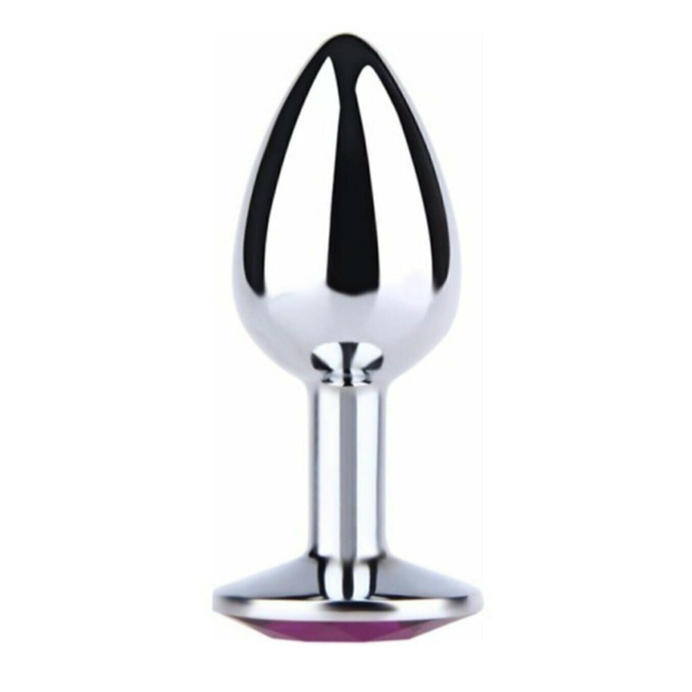 Metal Elmas Taşlı Küçük Boy Anal Plug 7 Cm