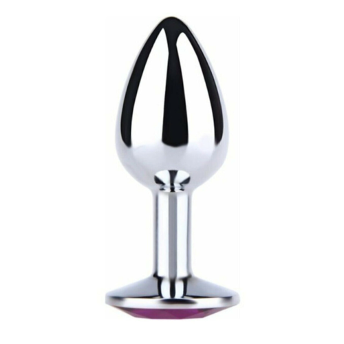Metal Elmas Taşlı Küçük Boy Anal Plug 7 Cm