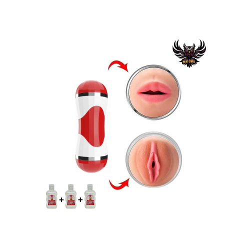 3 Adet Kayganlaştırıcı Realistik Çift Tarafli Suni Vajinal Ve Oral Mastürbatör
