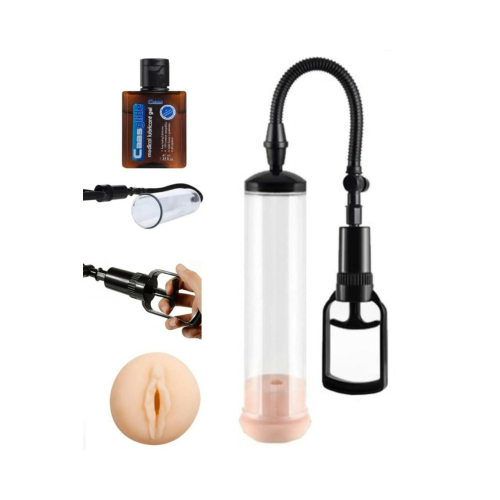 Vajina Başlıklı Penis Pompası Vakum 40ml Jel