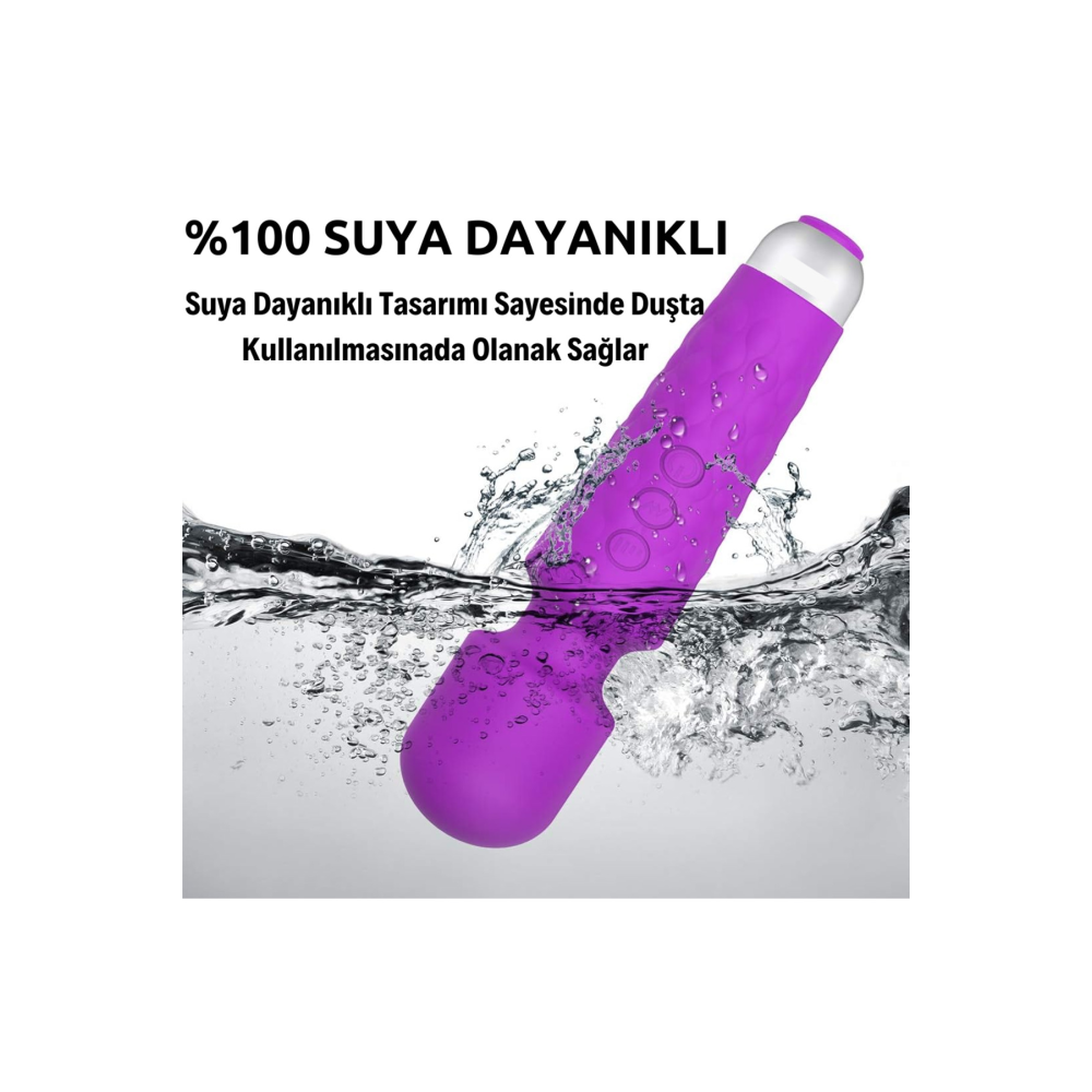 20 Modlu Şarjlı Su Geçirmez Titreşimli Dildo Vibratör Masaj Aleti