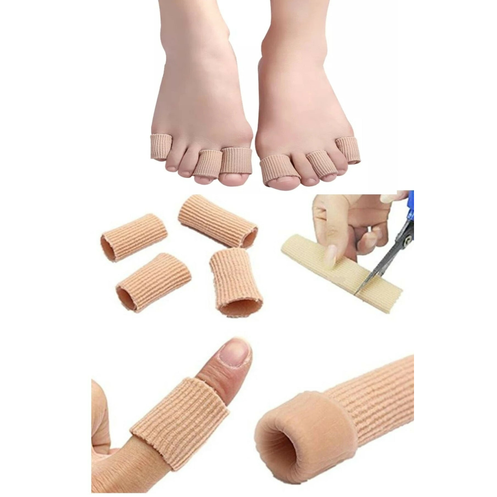 7,5 Cm El Ayak Parmak Koruyucu Teo Kumaş Kaplı Jel Silikon Tüp Tırnak Batması Kemik Nasır Koruyucu