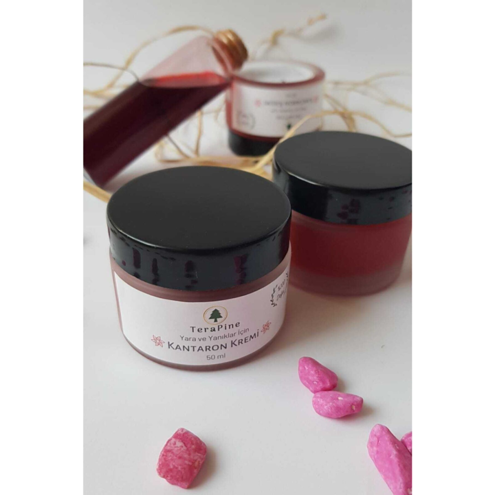 Doğal Kantaron Kremi Yara Ve Yanık Kremi, 9 Bitkisel Yağ, Iz Kalmasını Önler, Egzamalı Cilt