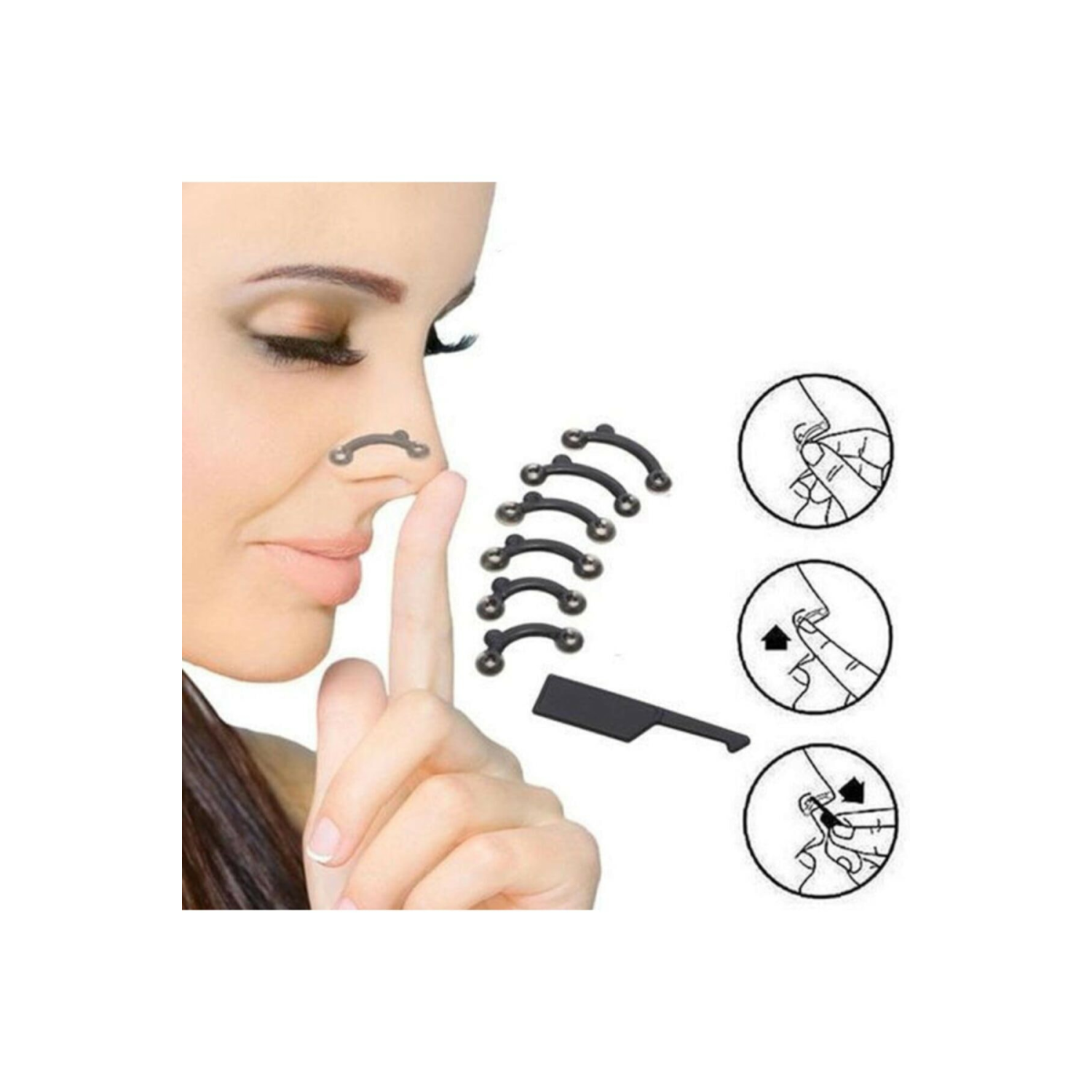 6 Adet Plastik Burun Yukarı Kaldırmaya, Düzeltmeye Yardımcı Aparat
