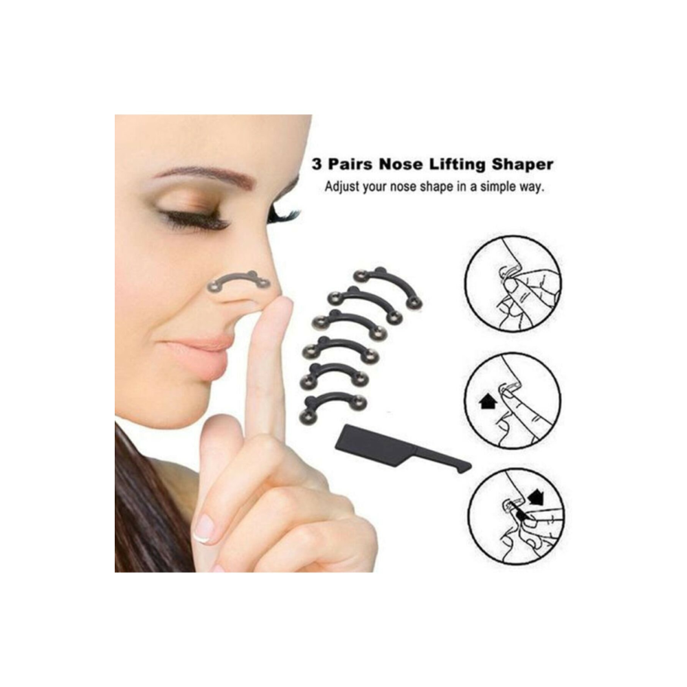 6 Adet Plastik Burun Yukarı Kaldırmaya, Düzeltmeye Yardımcı Aparat