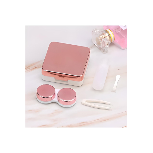 Aynalı Lens Kutusu Seti 5 Parça Rose