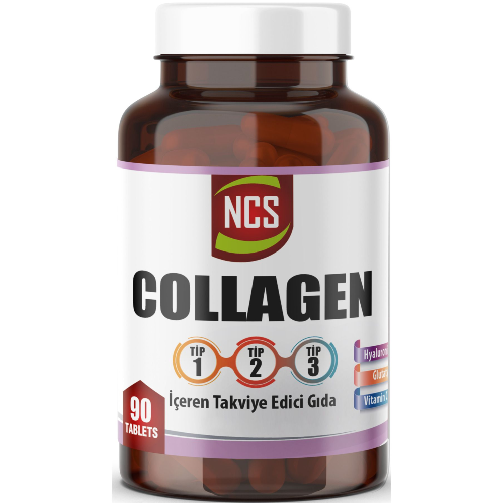 90 Tablet Hidrolize Collagen (KOLAJEN) Type (TİP) 1-2-3 Hyaluronic Acid Vitamin C L-glutatyon