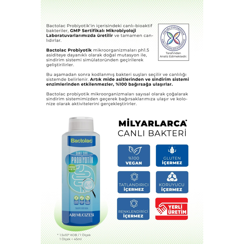 Aktif Probiyotik - 1000 Ml (dünyada Canlı Organizma Içeren Tek Sıvı Probiyotik)