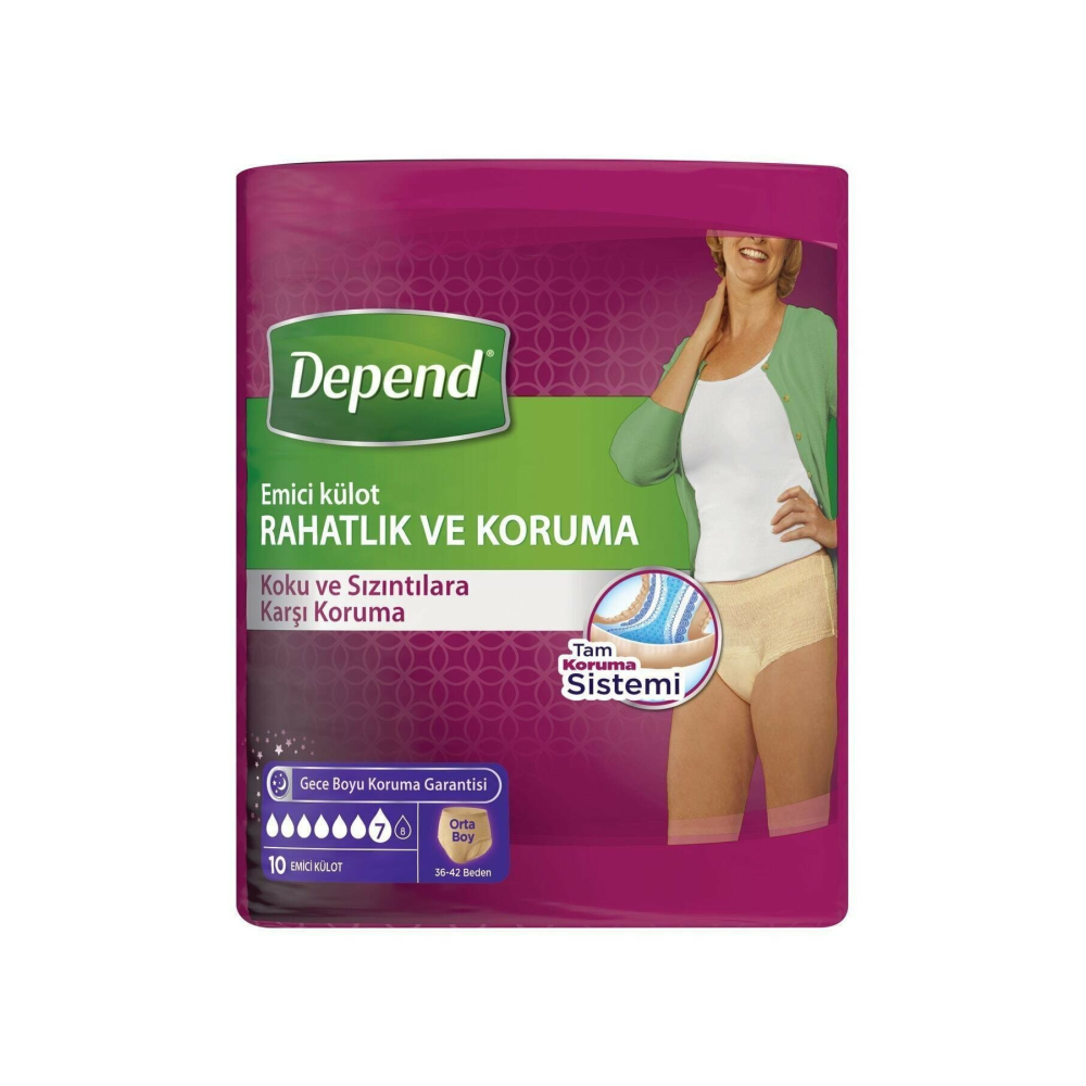 Emici Külot Kadın Orta 10'Lu