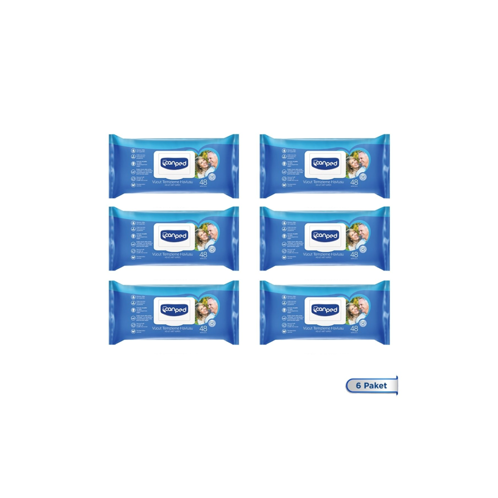 Vücut Temizleme Mendili 48 Li X 6 Adet (288 YAPRAK)