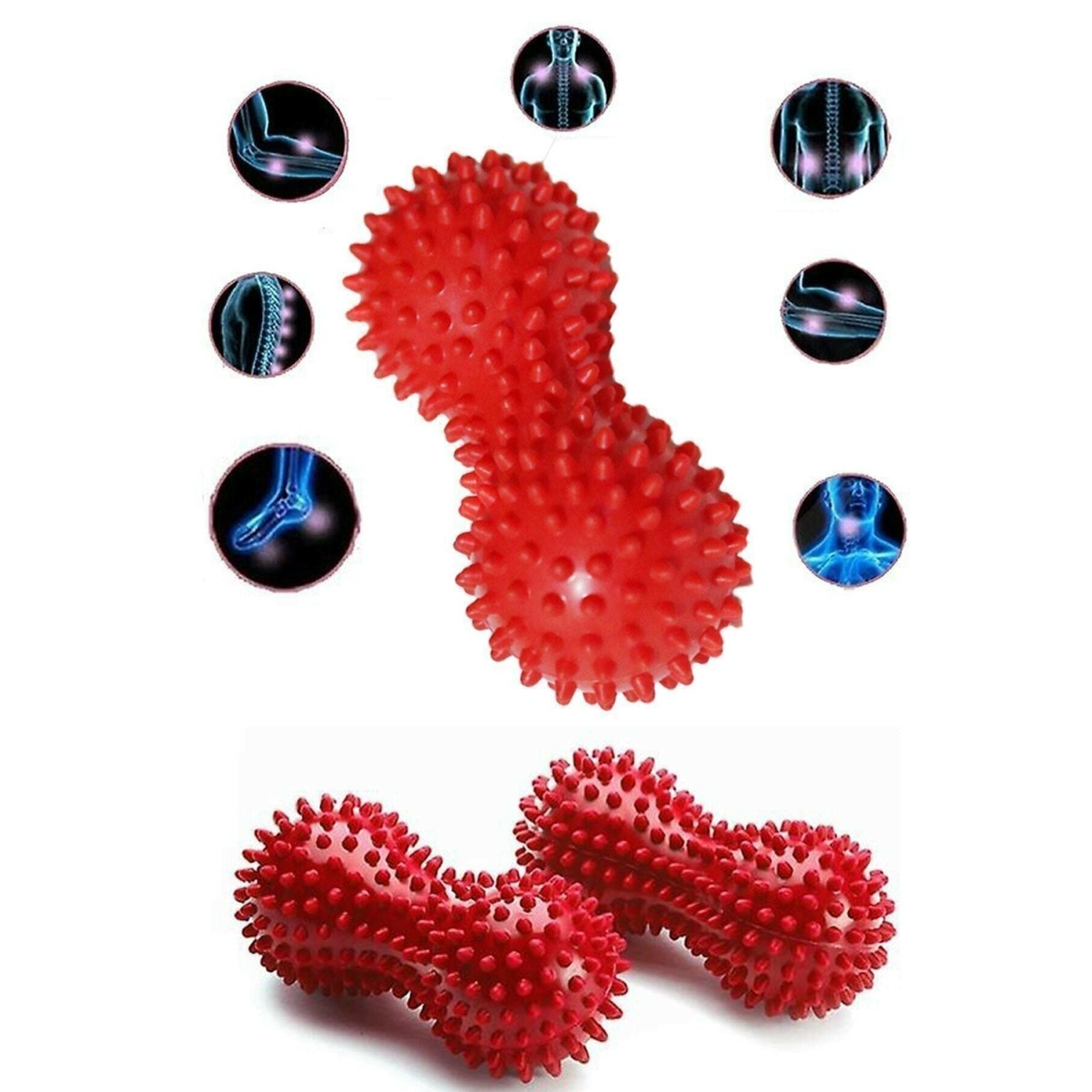 Dikenli Ayak Sırt Masaj Topu Vücut El Duyu Egzersiz Masaj Topu