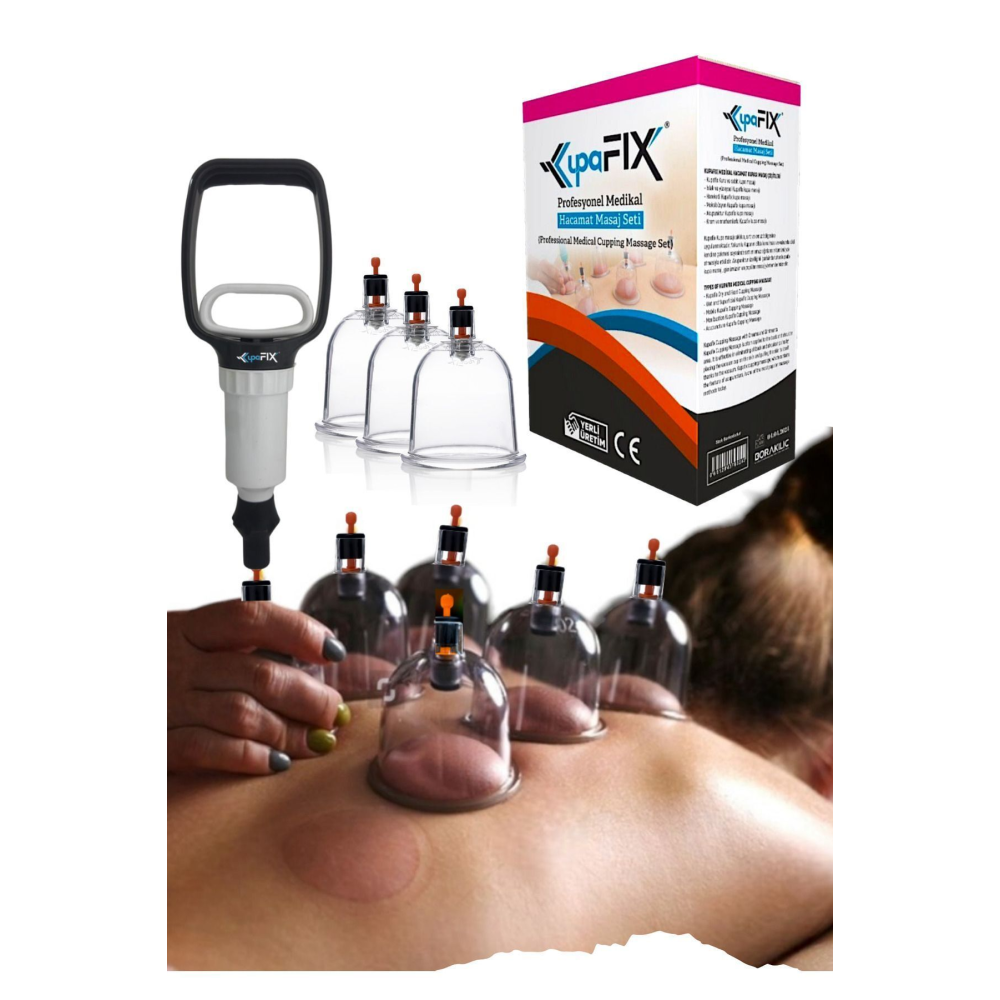 12 Li Hacamat Seti, Hacamat Kupası Ve Masaj Seti KupaFİX 1. KALİTE