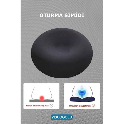 Ortopedik Oturma Simidi Koltuk Minderi Kuyruk Sokumu Yastığı Yuvarlak