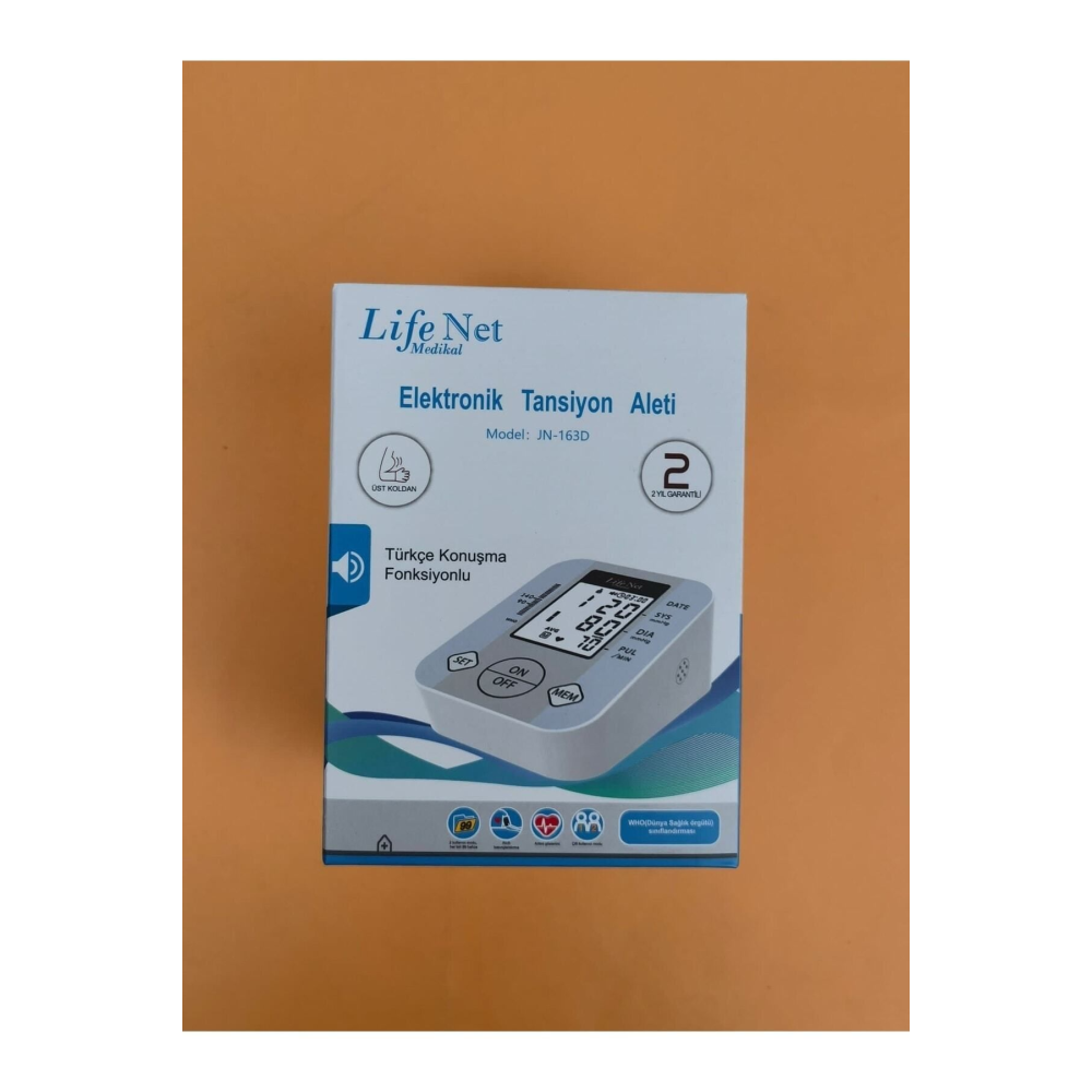 Life Net Elektronik Tansiyon Aleti Türkçe Konuşan Jn-163d Pilsiz 8681893031948