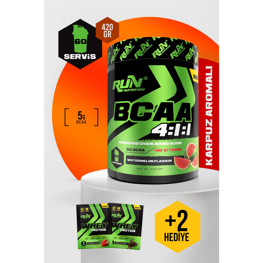 Bcaa 4.1.1 - Karpuz Aromalı - 420 gr - 60 Servis - Hediyeli