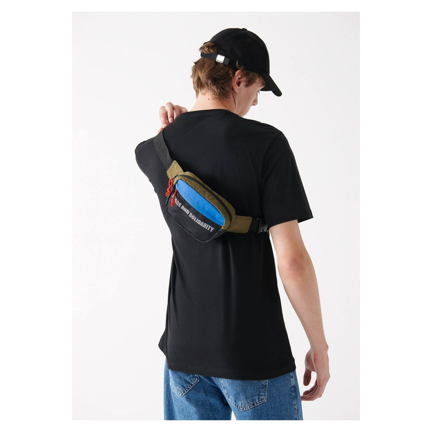 Mavi - Haki Bel Çantası 0910402-82048 Erkek Yeşil