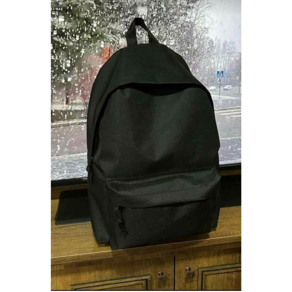 Sheker Unisex Düz Siyah Günlük Okul Seyahat Kurs Sırt Çantası