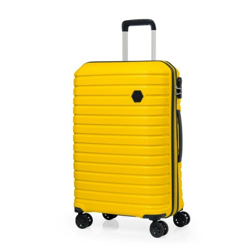 Dört Tekerlekli Abs Gövdeli Sarı Kırılmaz Valiz Küçük Boy