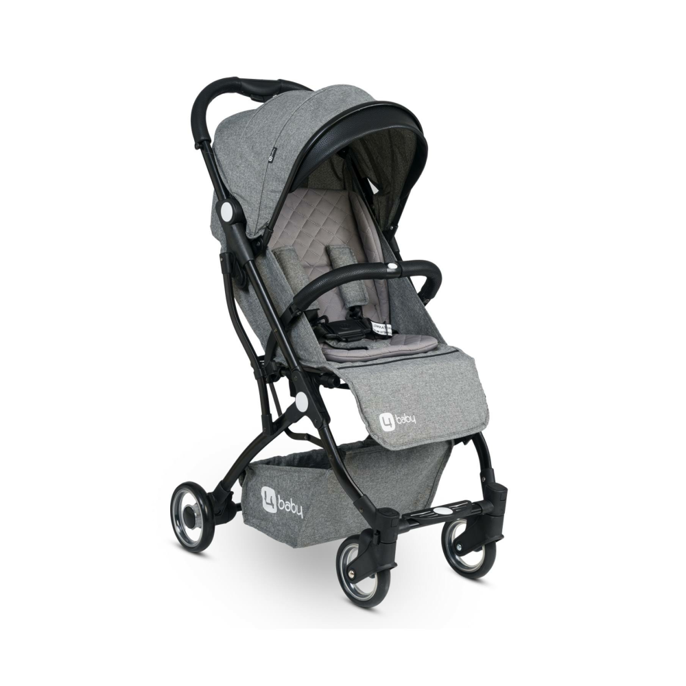 4 Baby Drone Siyah Kabin Bebek Arabası Puset Gri