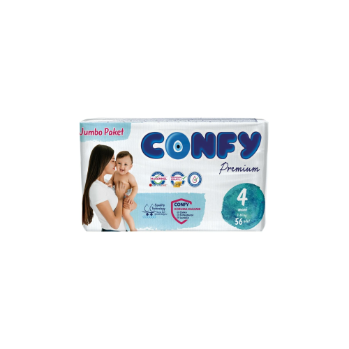 Confy Premium Bebek Bezi 4 Beden Maxi 56 Adet