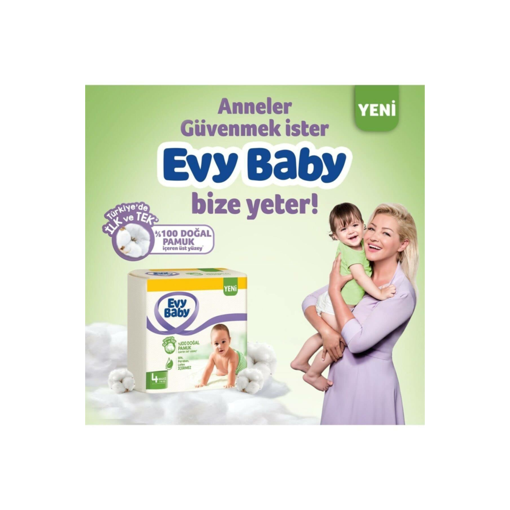 Evy Baby 4'lü Fırsat Paketi Bebek Bezi 15+ Kg 6 Beden 80 Adet