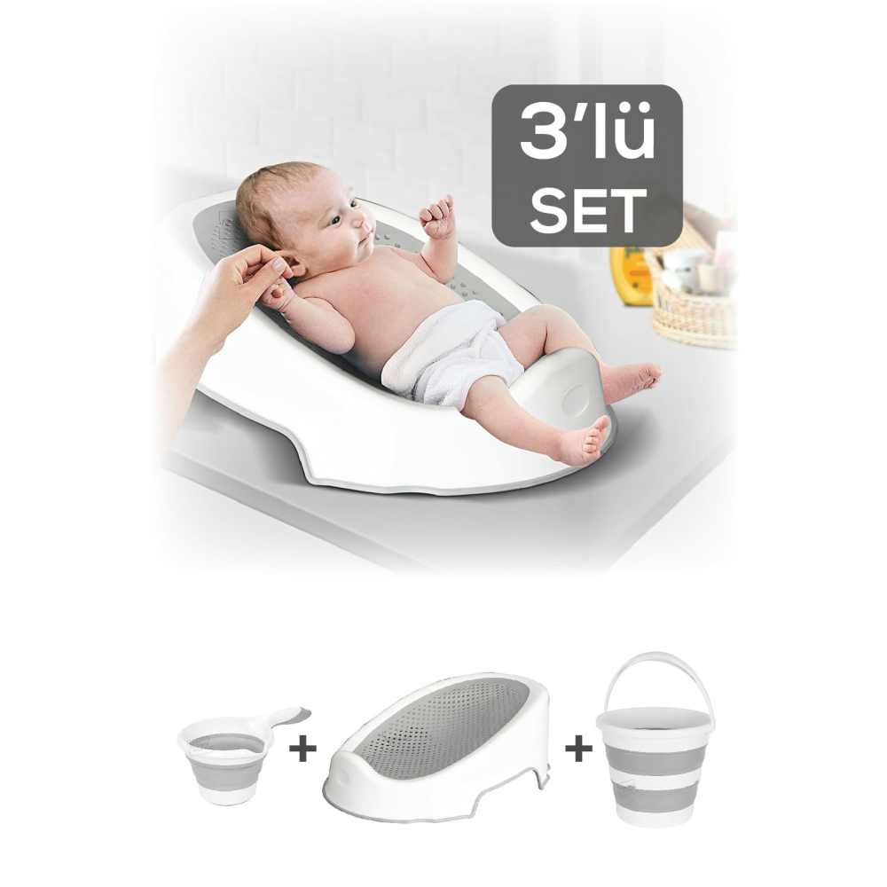 Meleni Home Soft Bebek Yıkama Besleme Küveti Silikon Fileli