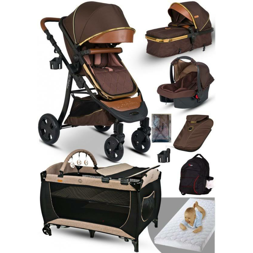 9 İn 1 Yeni Ekonomi Paket 985 Travel Sistem Bebek Arabası 560 Oyun Parkı Park Yatak Beşik