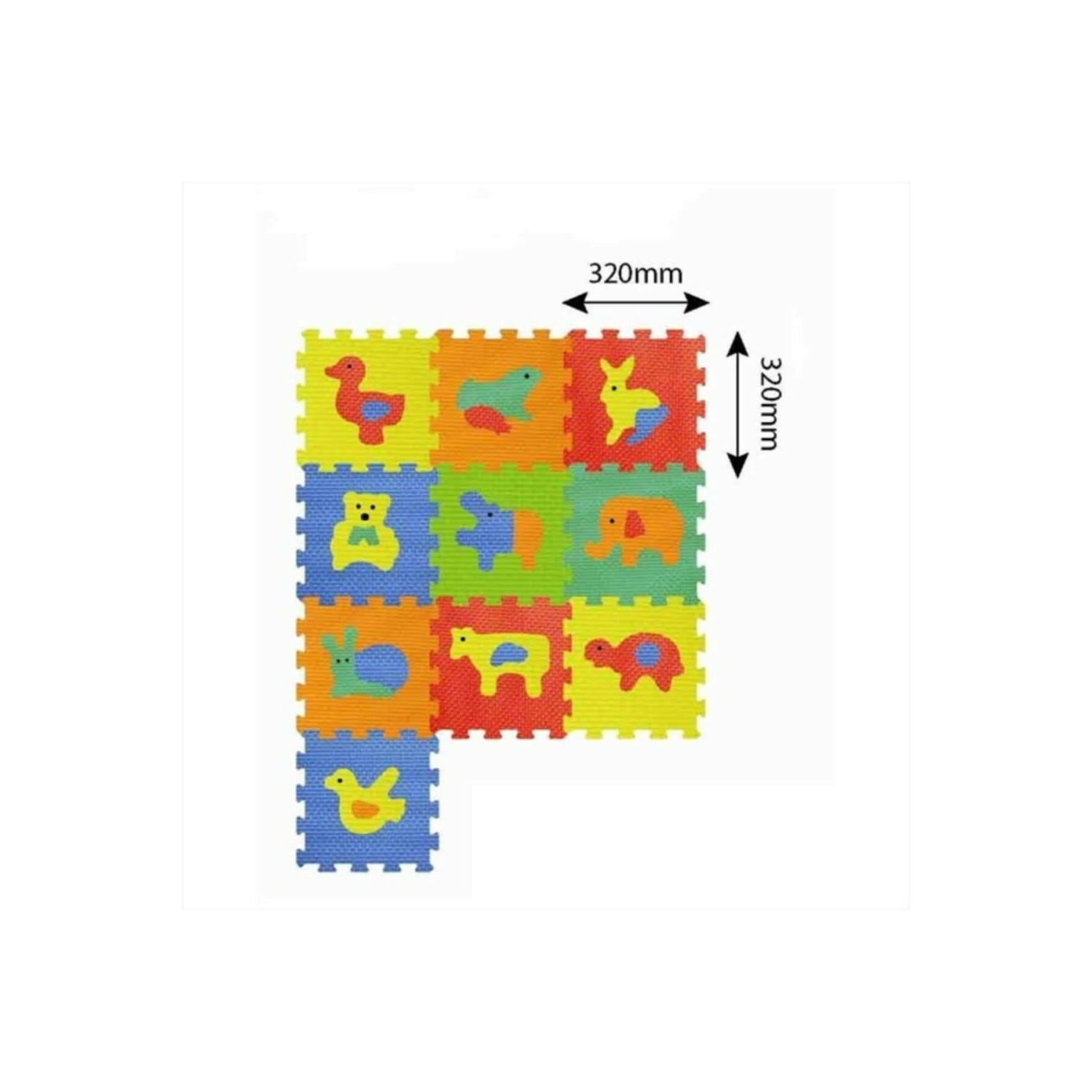 Baby &toys Eva Hayvanlar 10 Parça Puzzle Oyun Matı