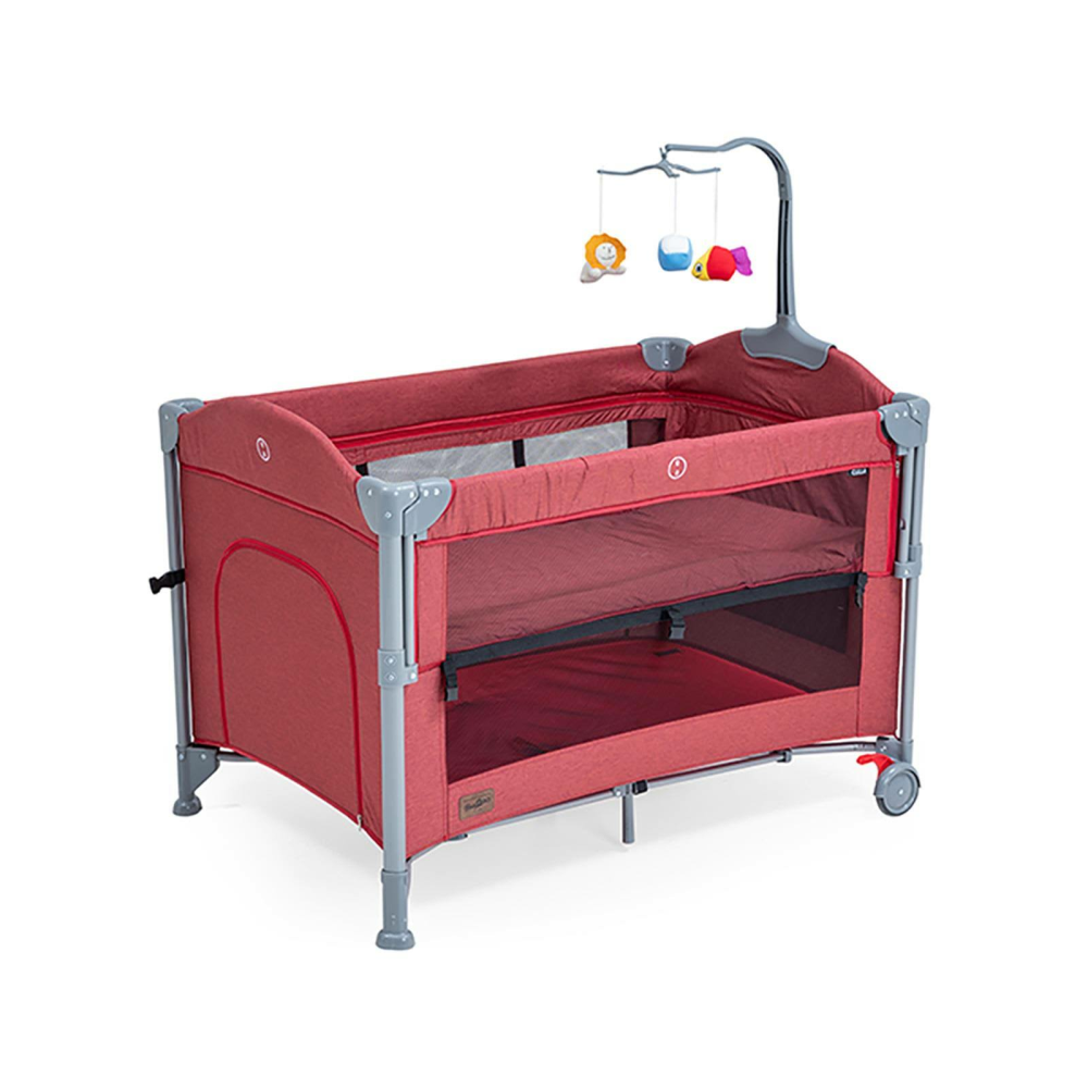 Baby2Go 2254 Culla Anne Yanı Oyun Parkı Park Yatak 70 X 110 Cm Kırmızı