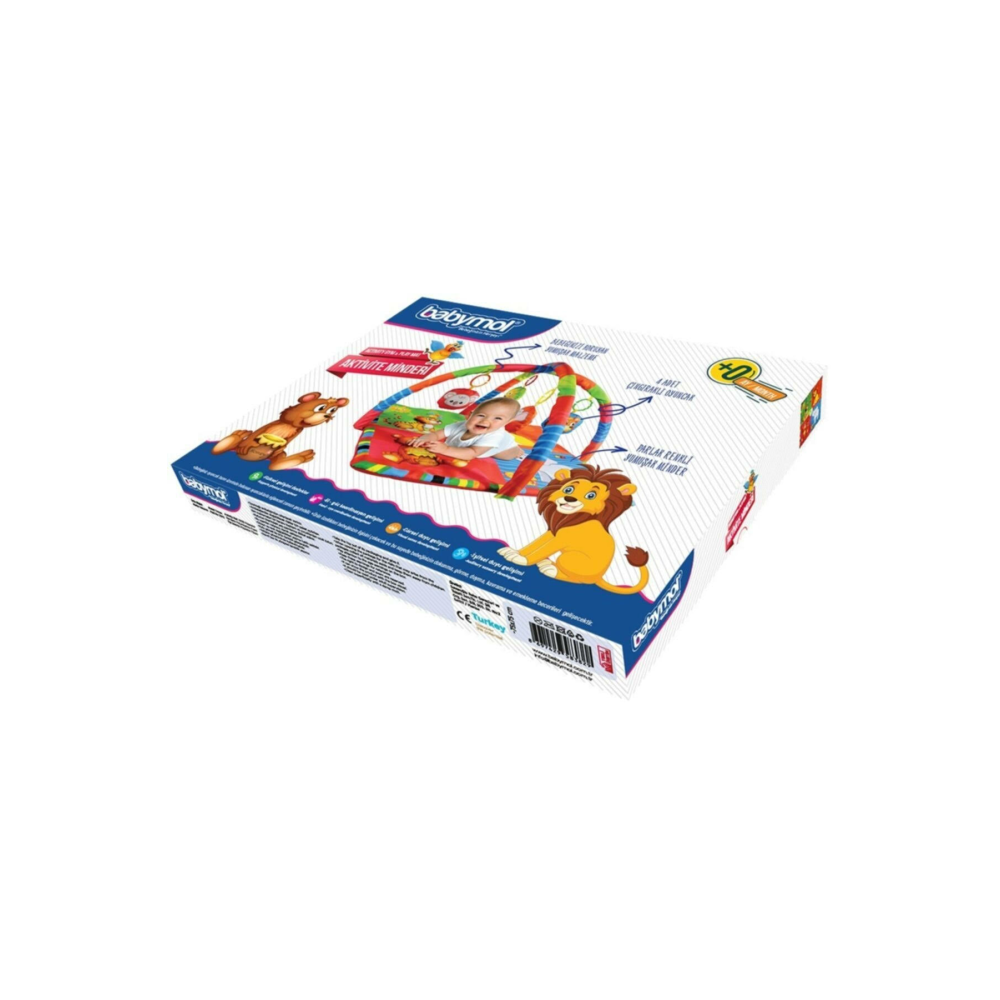 Babymol Oyuncaklı Oyun Minderi - 75 x 75 cm - Renkli
