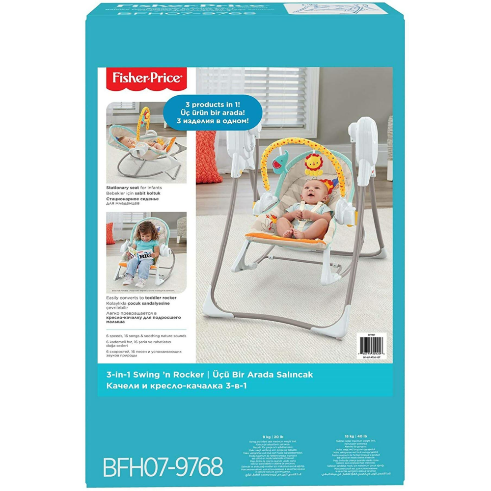 Fisher Price Bfh07 Üçü Bir Arada Salıncak