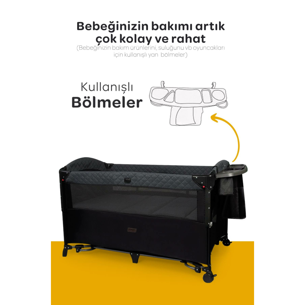 Prego Premium Anne Yanı Oyun Parkı 70*120 Cm 8048