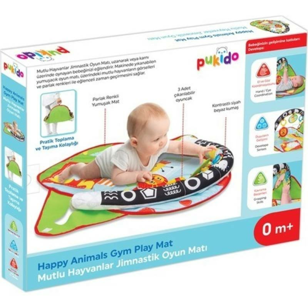 Pukido Bebek Jimnastik Oyuncaklı Oyun Halısı