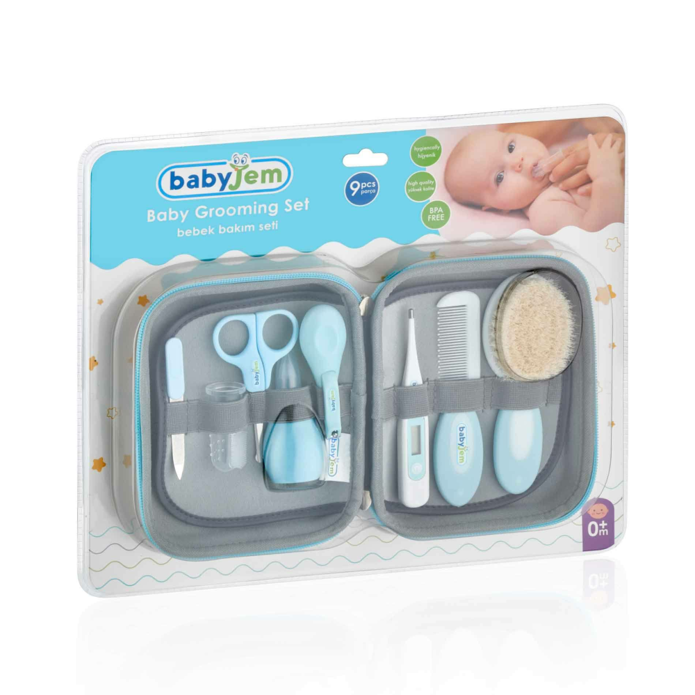 BabyJem Bebek Bakım Seti 9 Parça Mavi