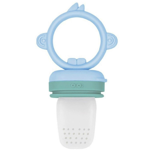 Oioi Silikon Püre Meyve Sebze Emziği Mavi