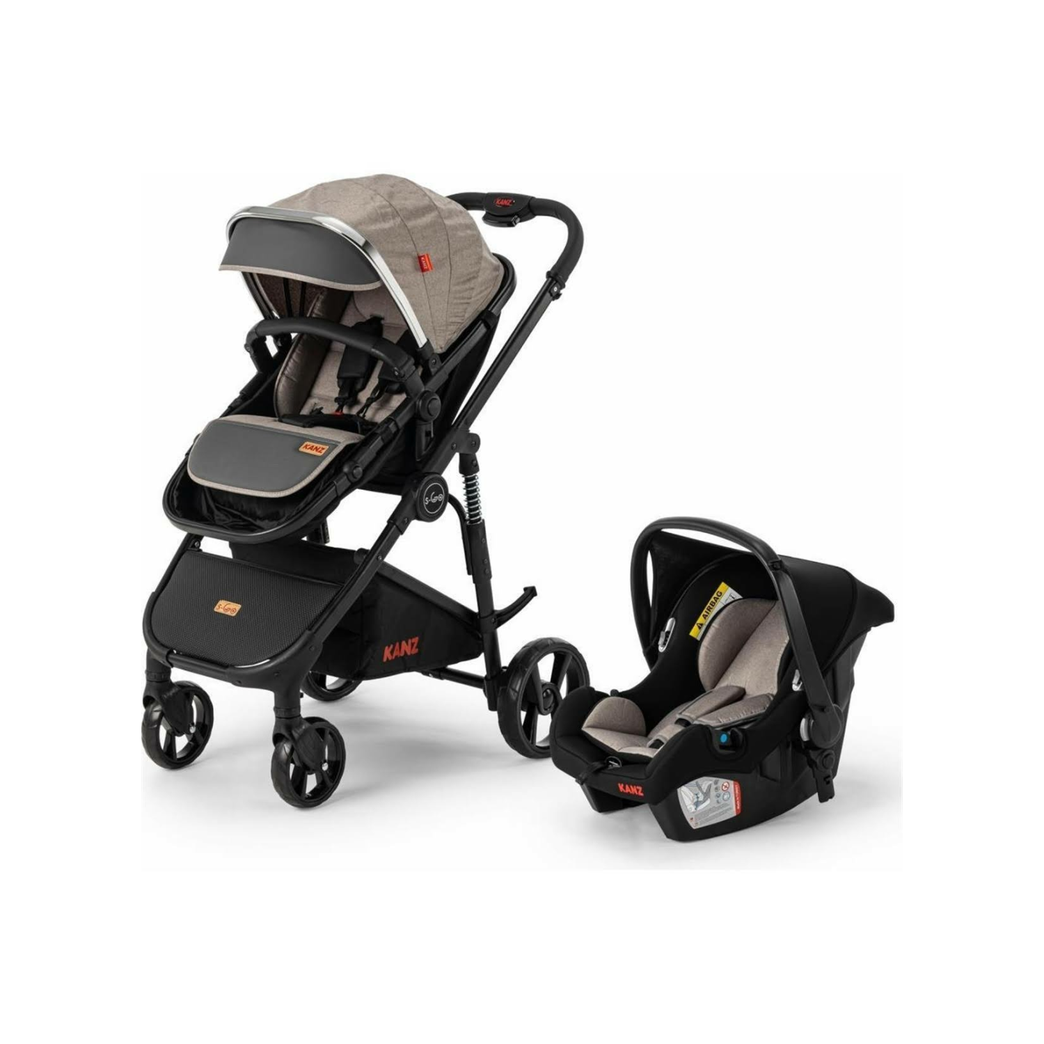 Kanz S-GO Travel Sistem Bebek Arabası Gri