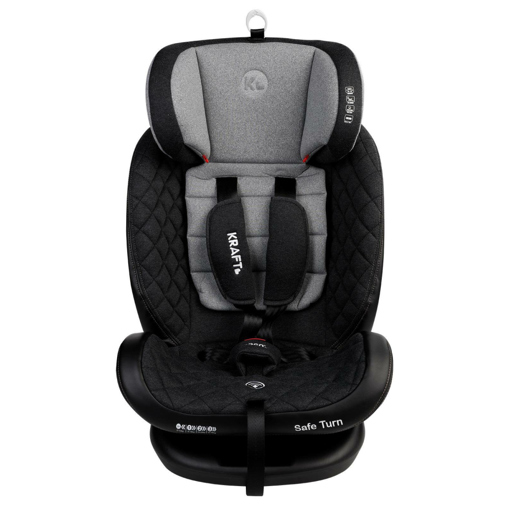 Kraft Safe Turn 0-36 kg 360 ° Dönebilen İsofix'li Oto Koltuğu - Gri