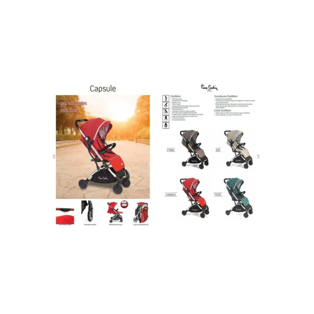 Pierre Cardin Capsule Bebek Arabası - Gri
