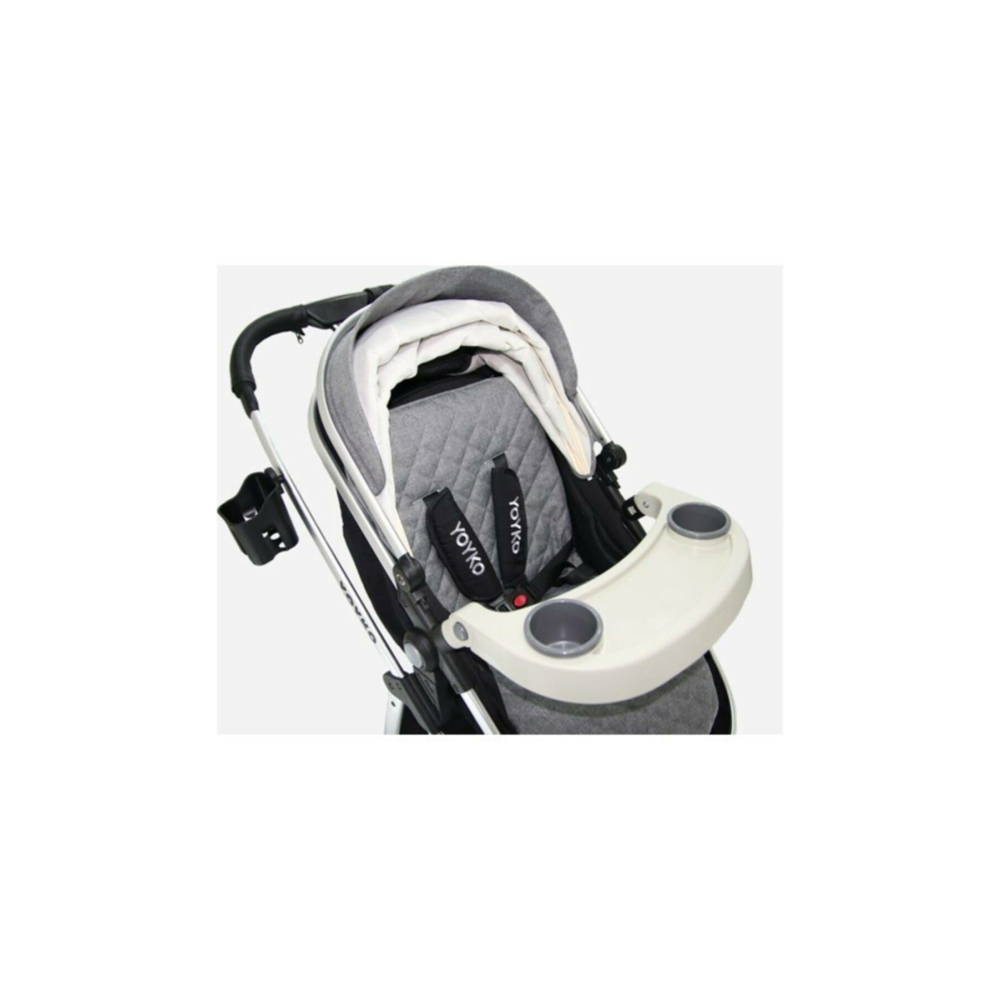 YOYKO City Seyahat Sistem Bebek Arabası 3 In 1 Gri Silver