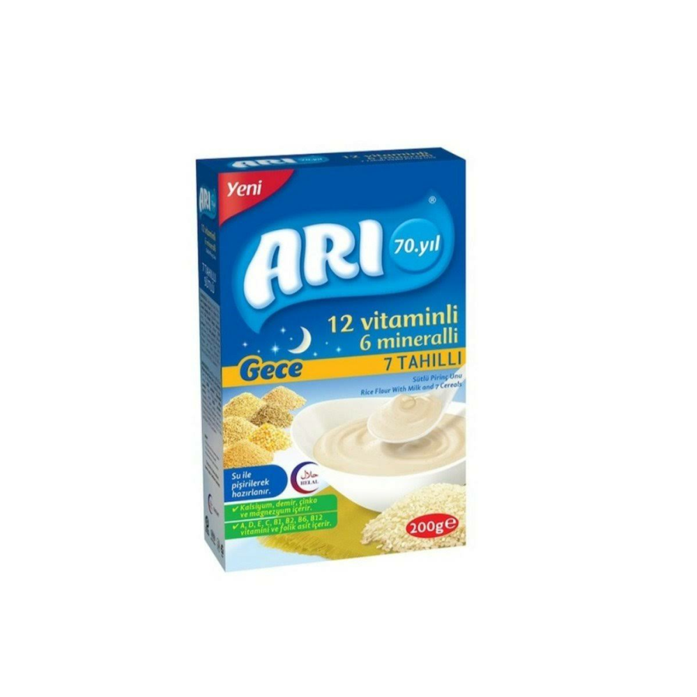 Arı Mama 500 Gr Gece Sütlü 7 Tahıllı Pirinç Unu