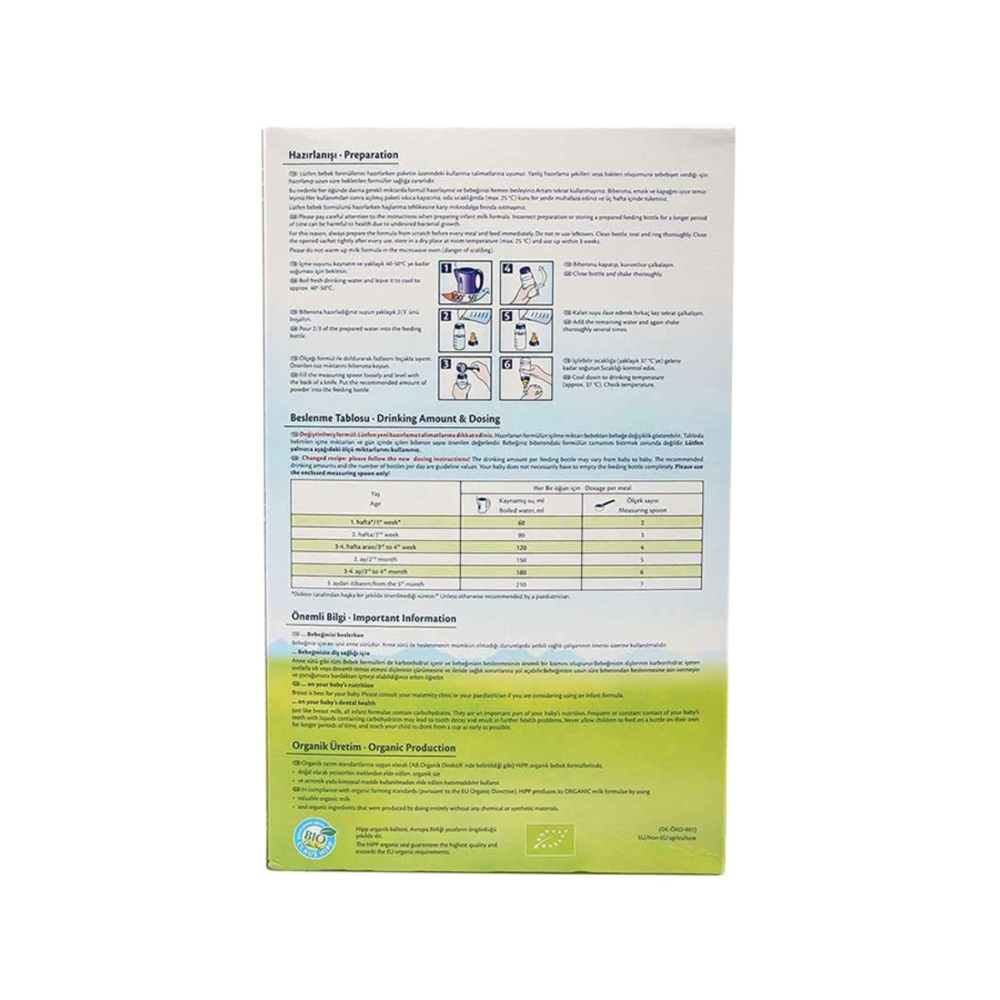 HIPP 1 ORGANİK BEBEK SÜTÜ 300 GR