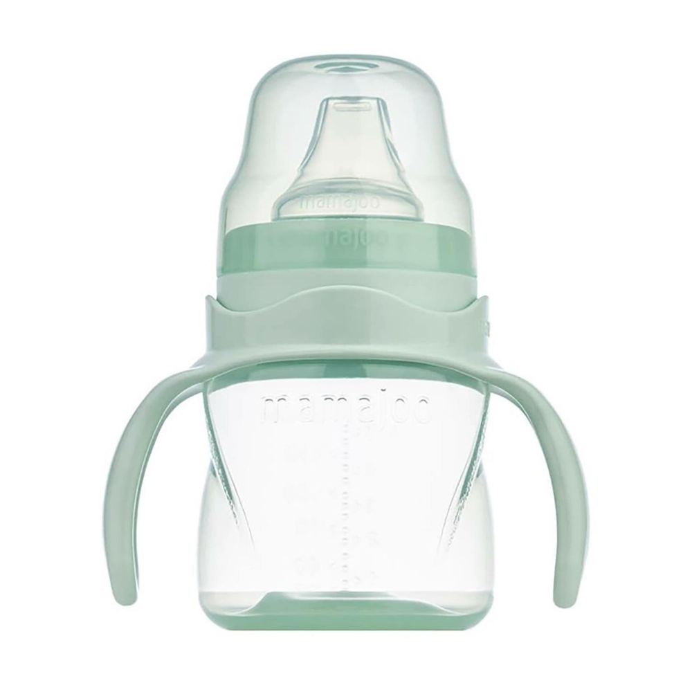 Mamajoo Kulplu Akıtmaz Eğitici Bardak Powder Green 160 Ml & Anti