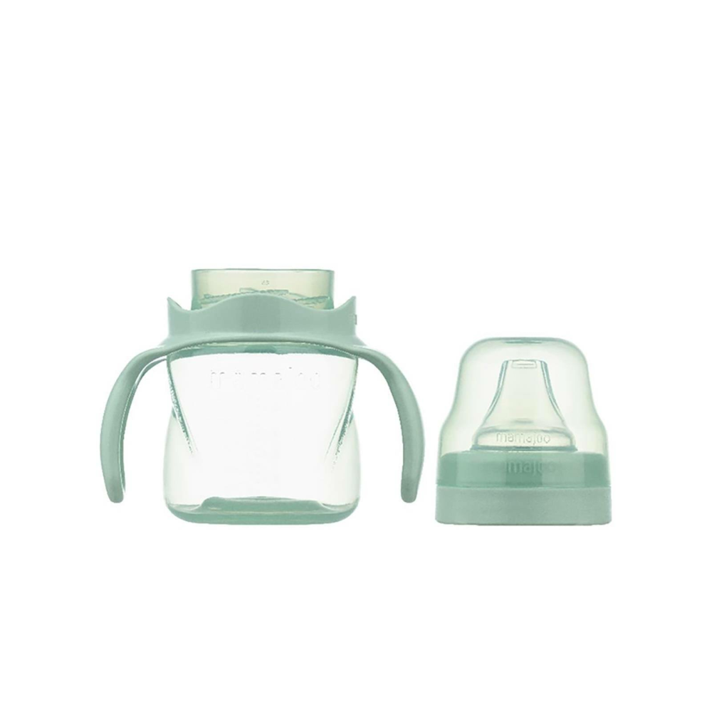 Mamajoo Kulplu Akıtmaz Eğitici Bardak Powder Green 160 Ml & Anti