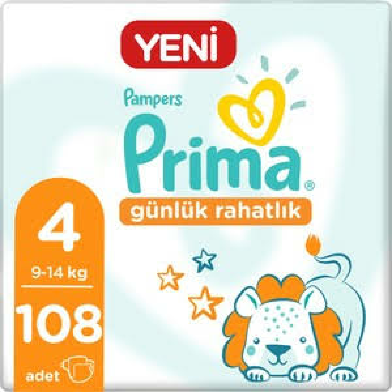 Prima Bebek Bezi Günlük Rahatlık 4 Beden 108 Adet Fırsat Paketi 27X4