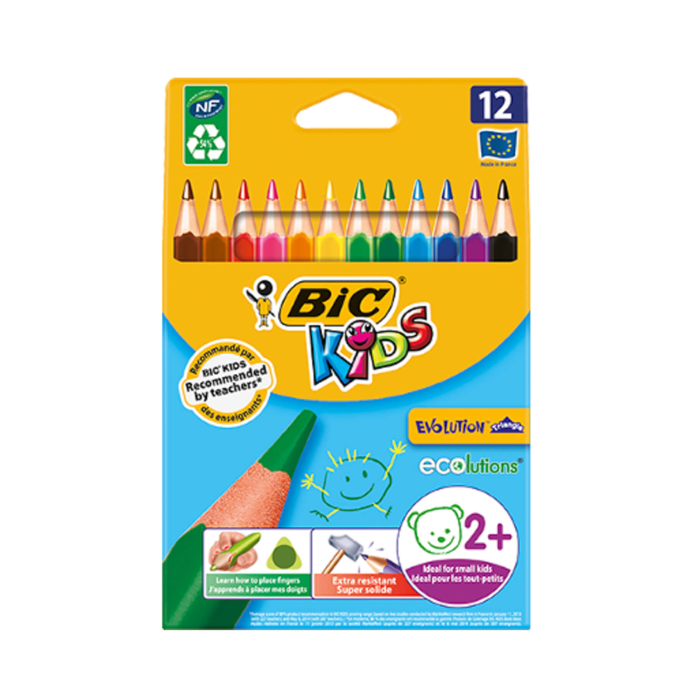 Bic Evolution Üçgen Jumbo Kuru Boya Kalemi